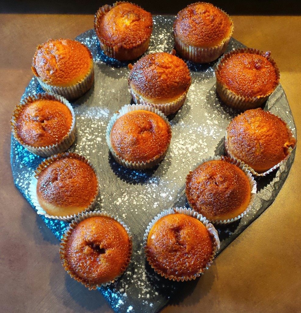 MUFFINS AU CARAMEL BEURRE SALE REALISES PAR MON PETIT FILS LAURENT