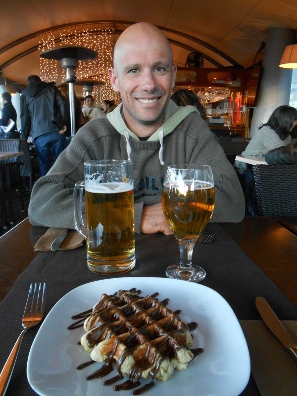 Faut bien une gaufre pour se remettre avant de reprendre la mer !