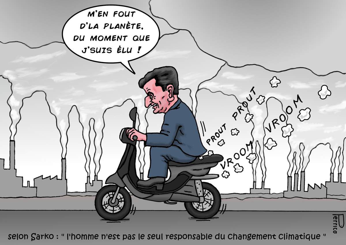 Nicolas Sarkozy, pollution, planète, réchauffement climatique