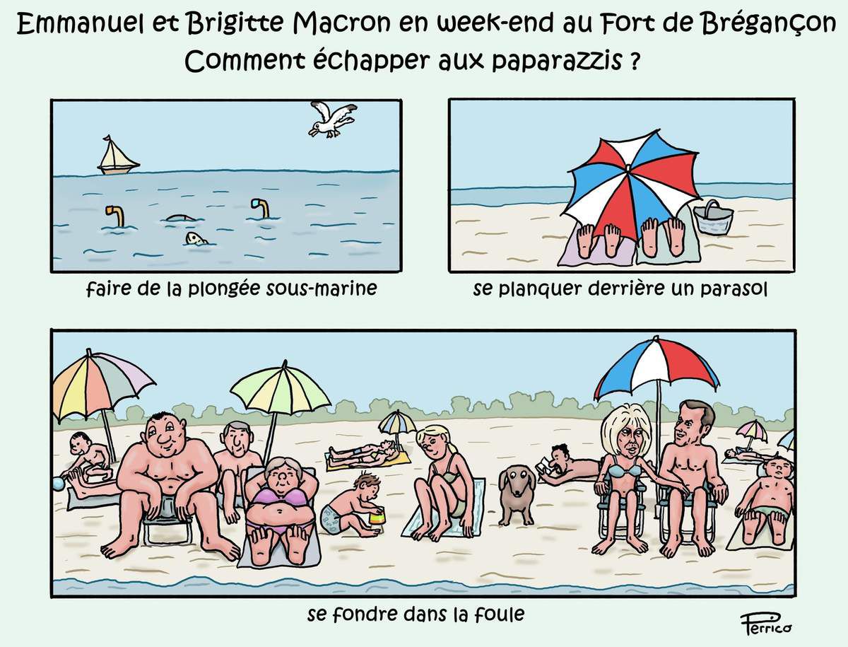 Emmanuel Macron, Brigitte Macron, Fort de Brégançon