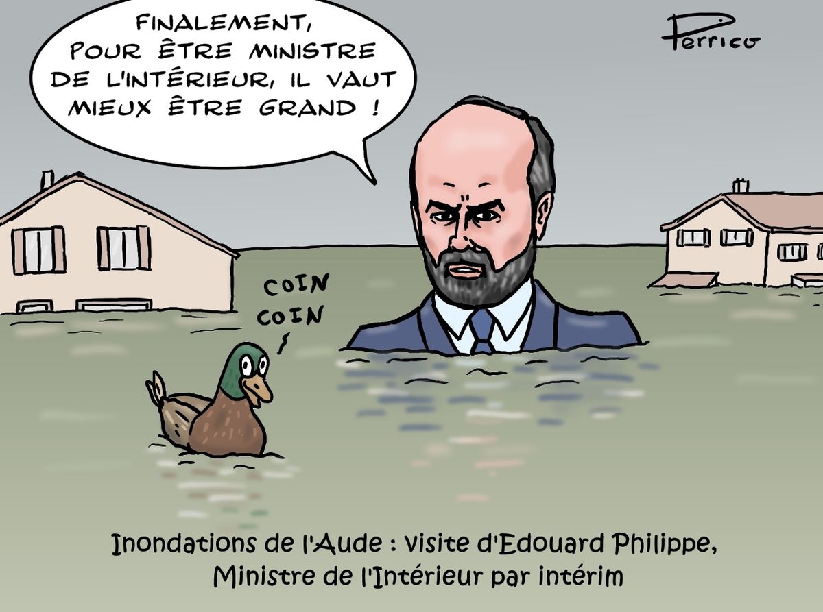 Edouard Philippe, inondations de l'Aude