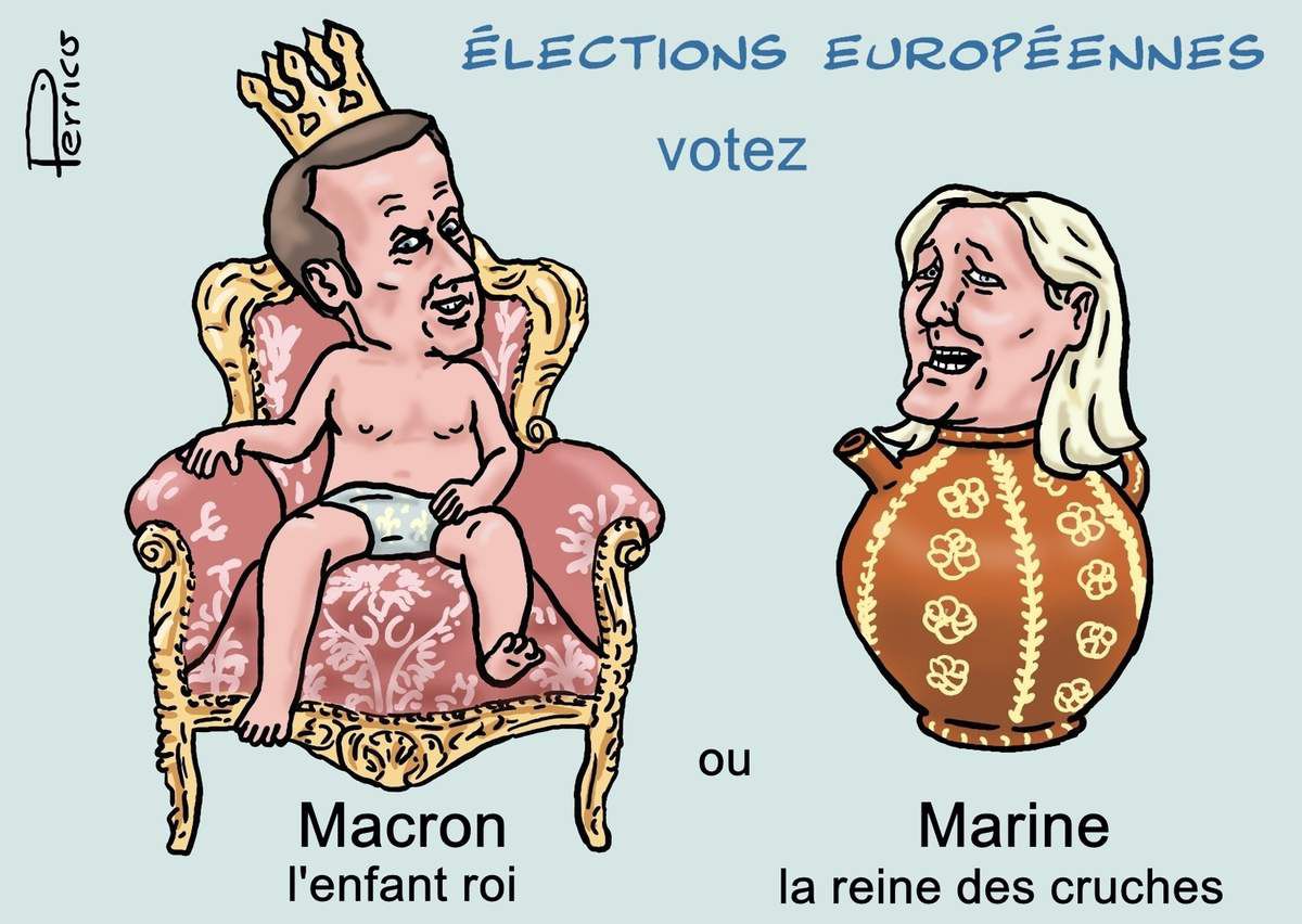 Emmanuel Macron, Marine Le Pen, Elections Européennes