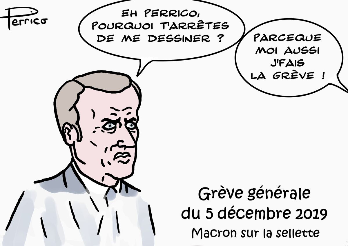 Emmanuel Macron, grève générale