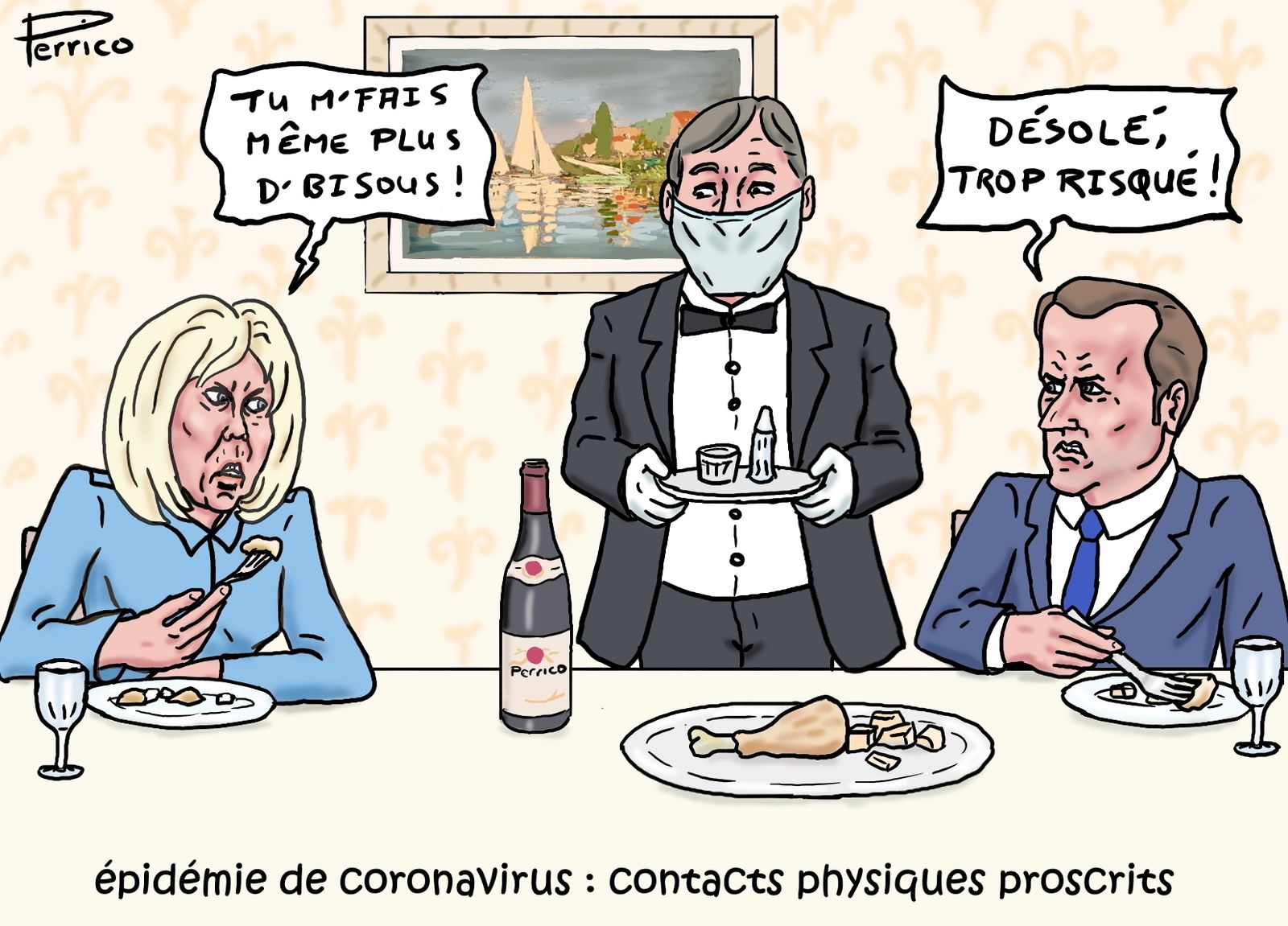 Brigitte Macron, Emmanuel Macron, coronavirus