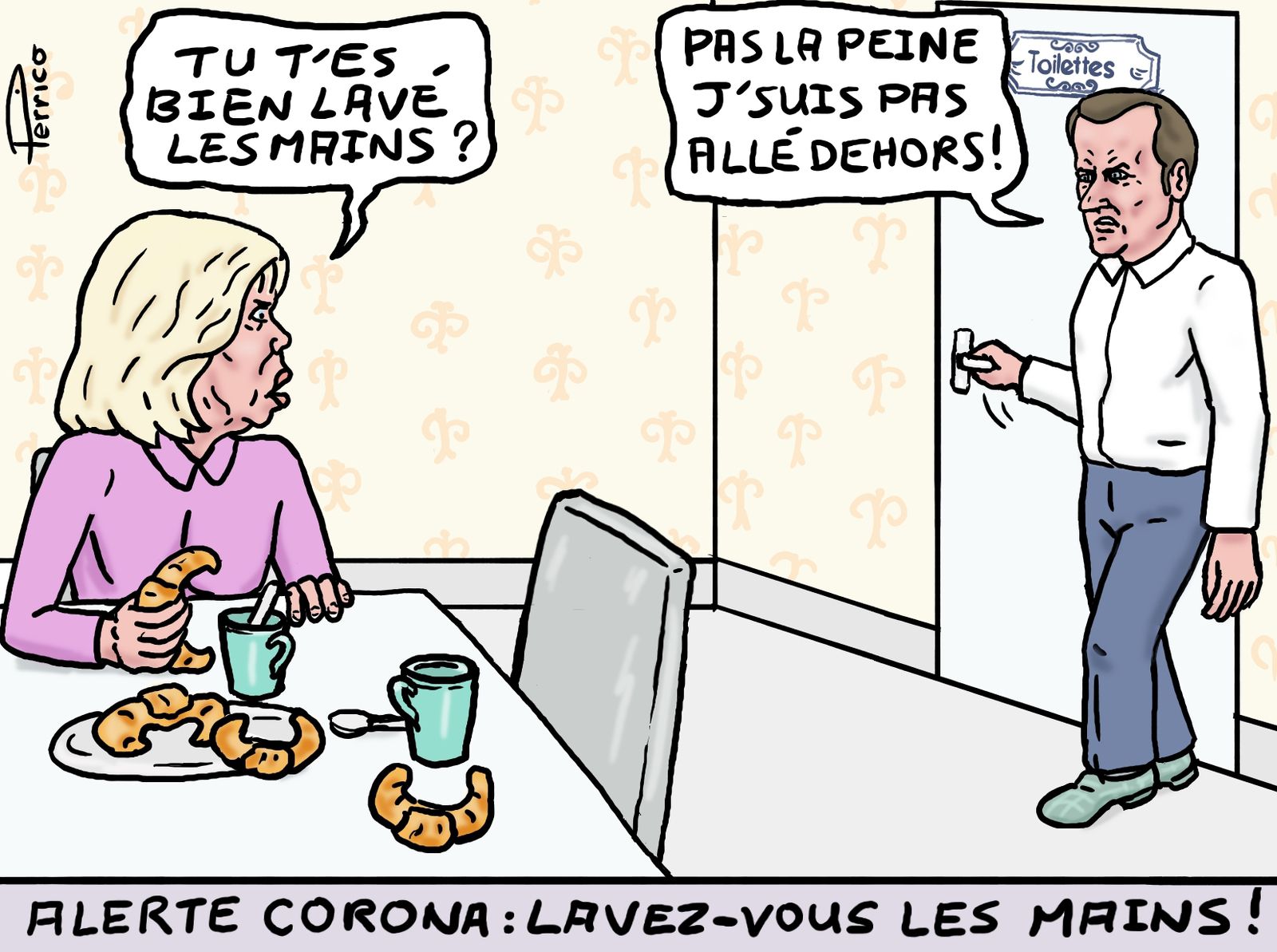 Brigitte Macron, Emmanuel Macron, Coronavirus, Covid-19