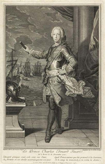  Nicolas Jean Baptiste De Poilly d'après Dominico Dupra, portrait du prince Edouard Stuart. Coll. part. © d.r.