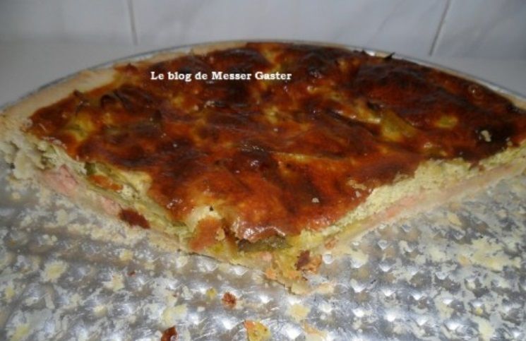 Quiche poireaux-saumon