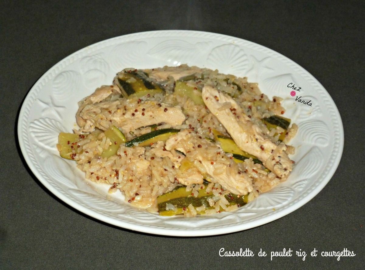 Recette riz au poulet et à la moutarde