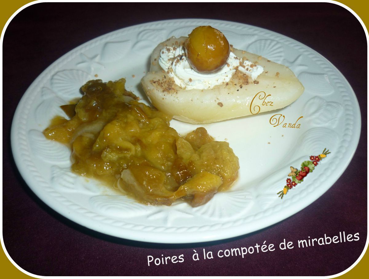 poire a la compotée de mirabelles recette weight watchers 