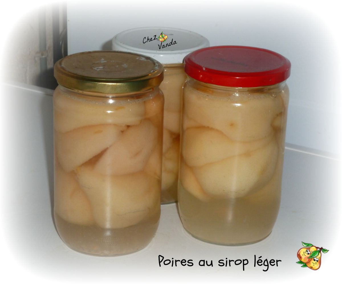 conserves de poires au sirop 