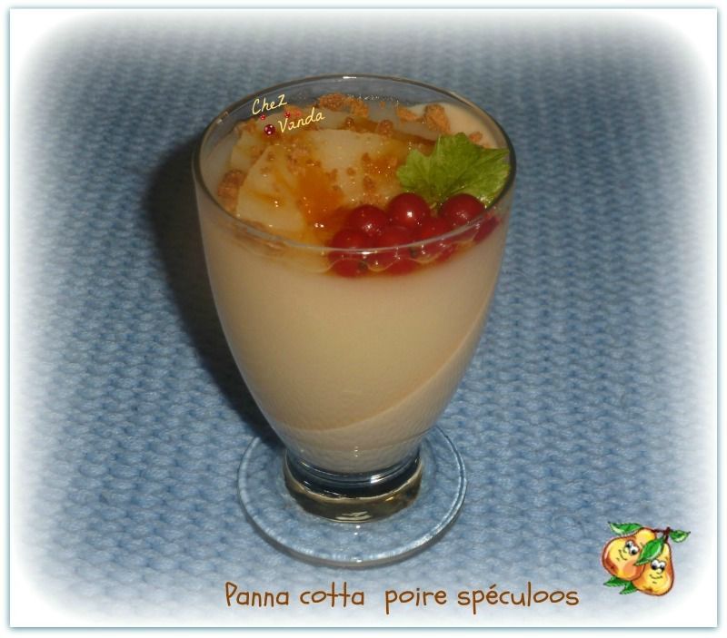 Panna cotta poires speculoos recette ww 