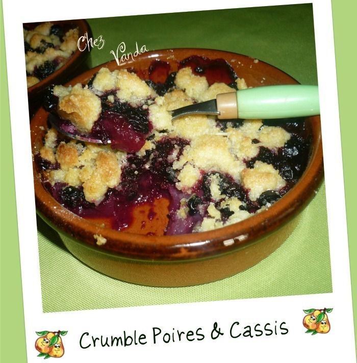 crumble poire cassis recette ww 