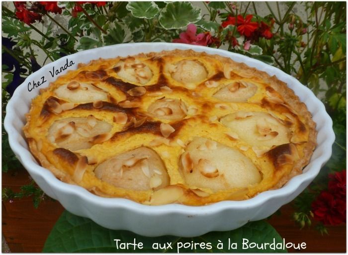 tarte  poire  à la bourdaloue recette ww 