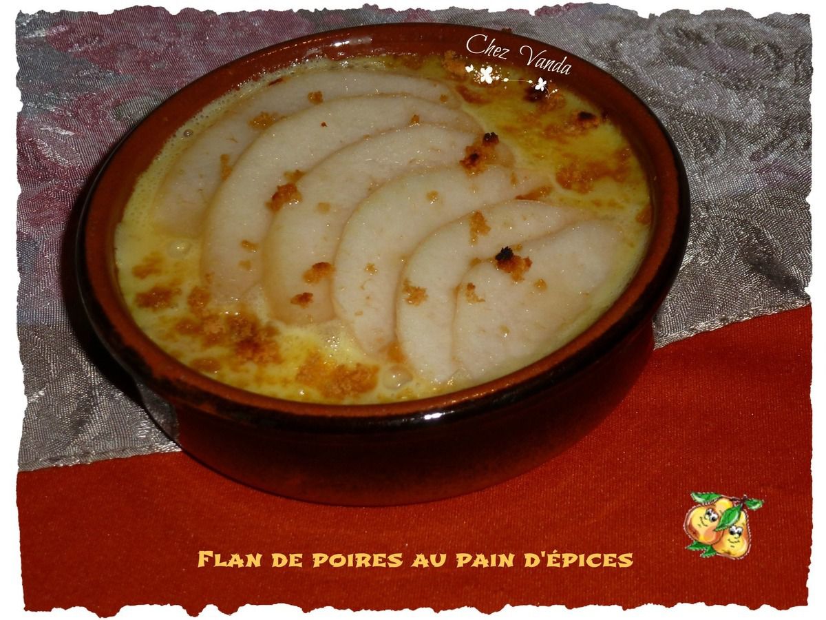 flan de poire au pain d'epices recette ww 