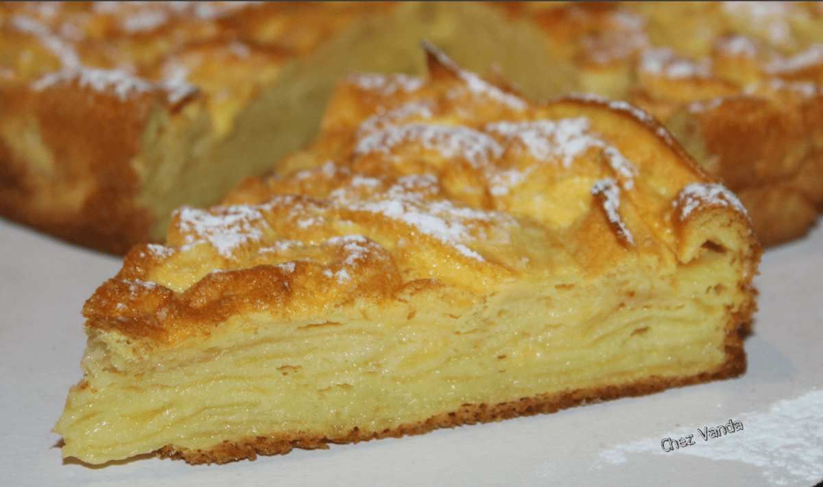 Gâteau flan aux pommes - Chez Vanda
