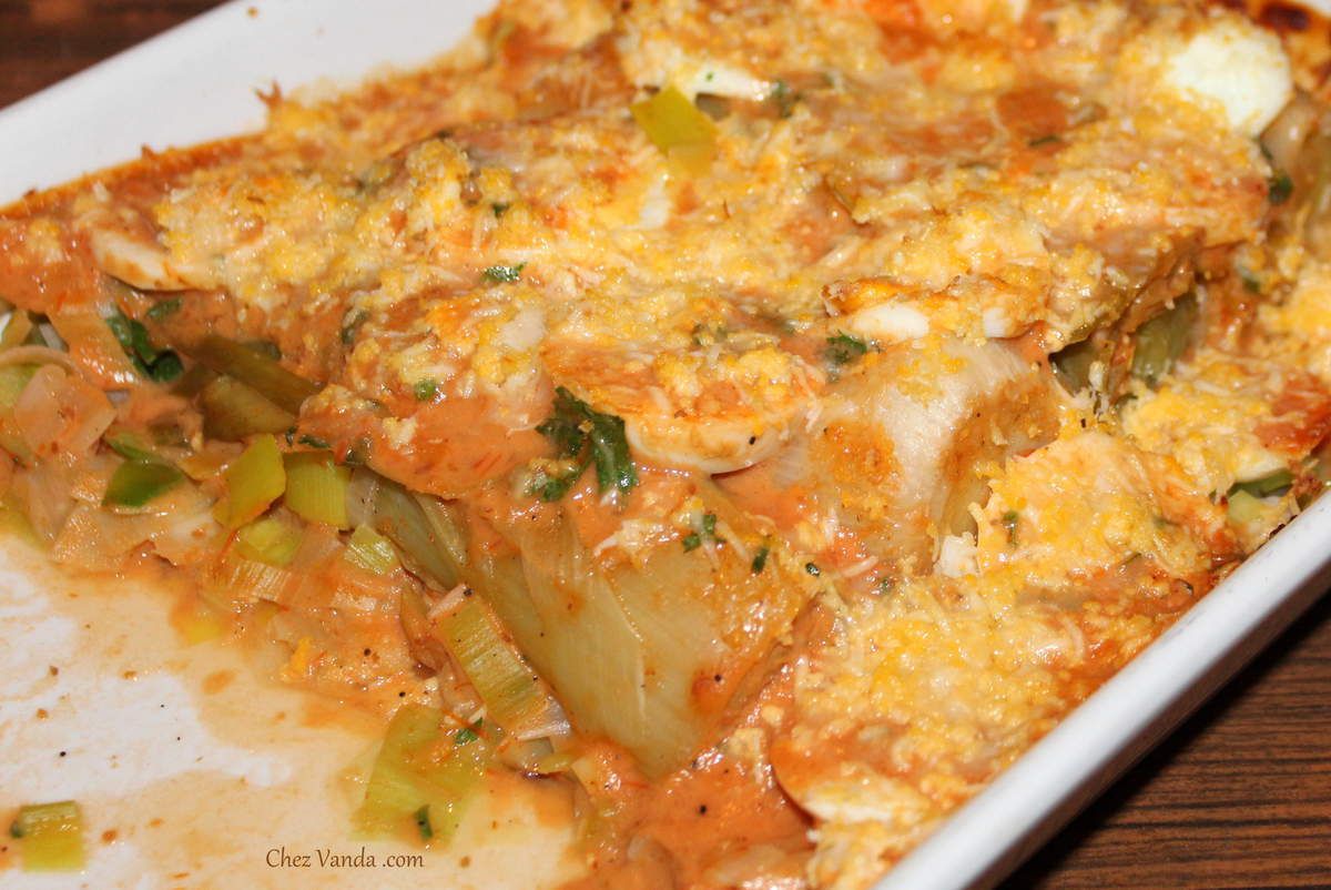 gratin de poireau mimosa WW