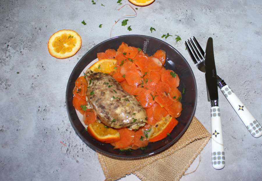 poulet aux carottes et orange a l'omnicuiseur