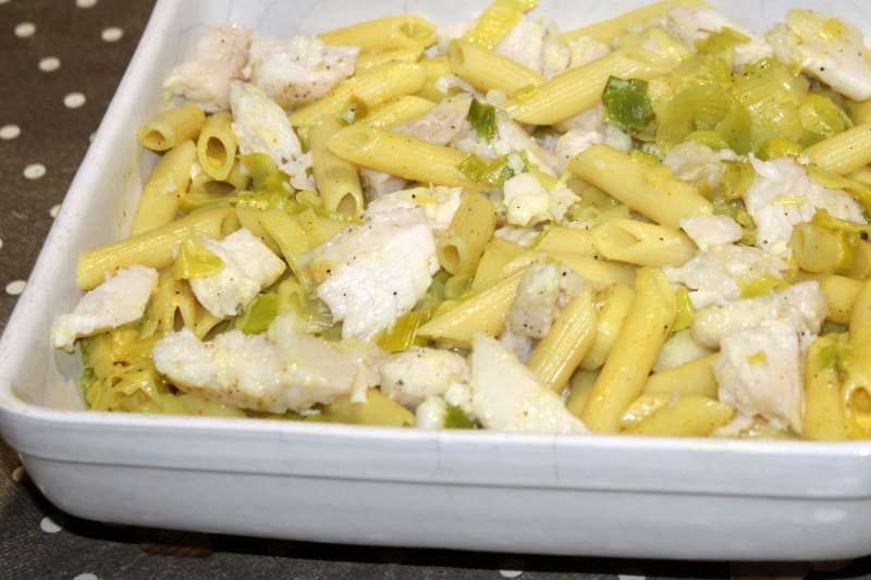 pennes au cabillaud et aux poireaux recette ww