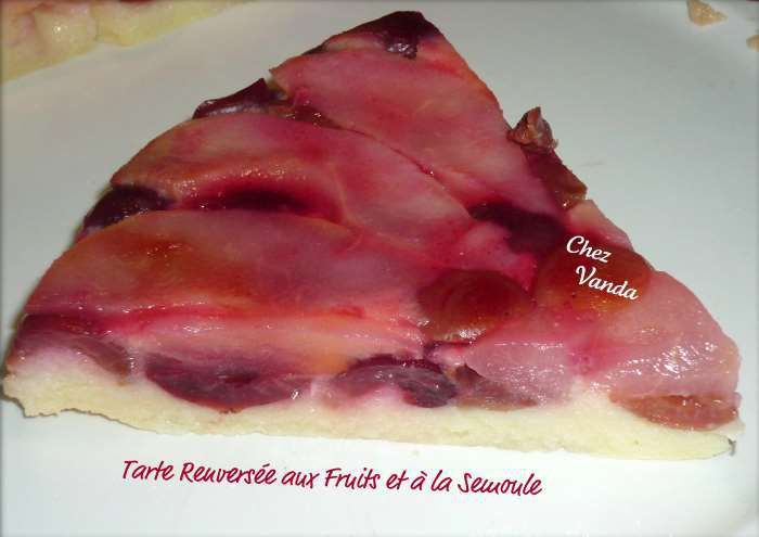 tarte renversée fruits et semoule recette ww