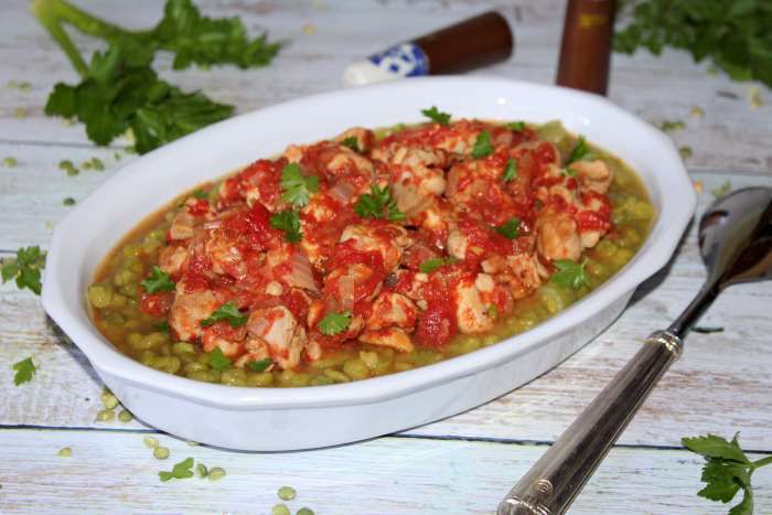 Pois cassés au poulet recette Weight Watchers