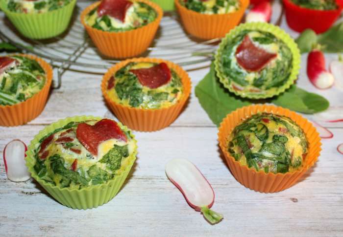 Muffins de fanes au jambon séché 