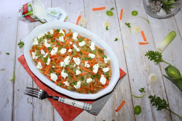 Gratin de quinoa aux petits légumes et au chèvre frais recette ww