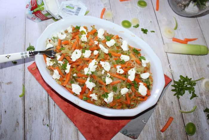 Gratin de quinoa aux petits légumes et au chèvre frais recette ww