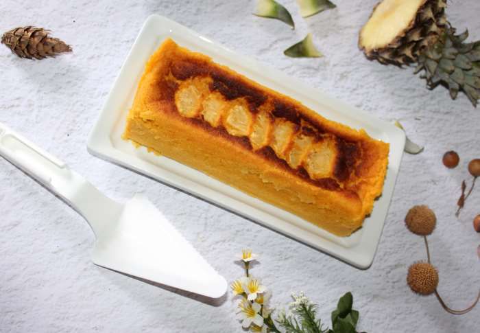 cake flan de polenta à l'ananas recette Weight Watchers