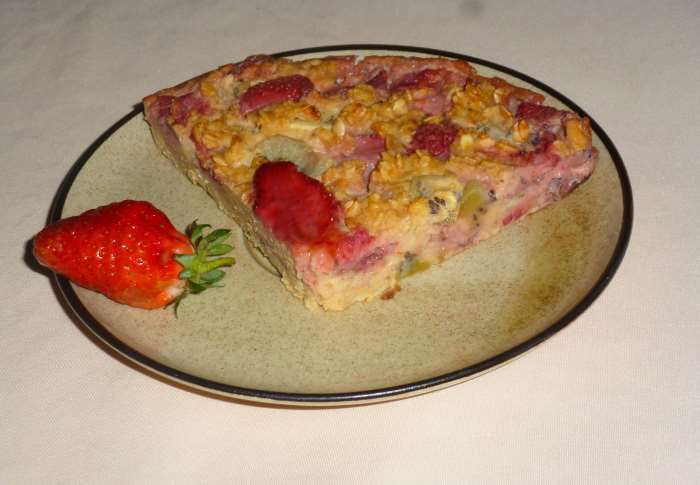 gâteau avoine fraises  kiwis recette ww 