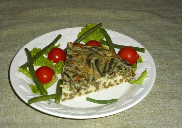 Clafoutis de haricots verts au bacon weight watchers