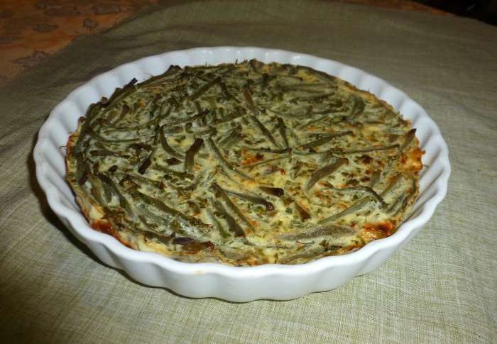 Clafoutis de haricots verts au bacon recette ww