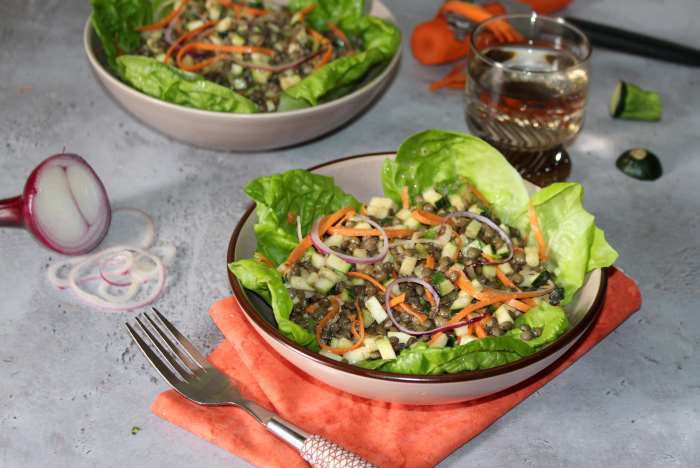 Salade de lentilles et ses légumes croquantes recette ww 