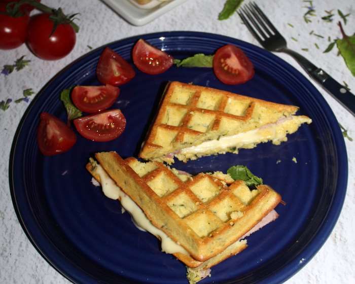 croque monsieur  aux gaufres de  courgettes recette ww 