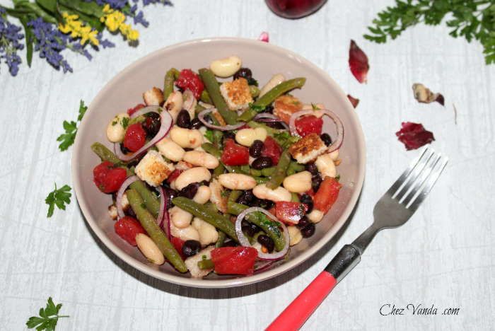 Salade aux 3 haricots weight watchers