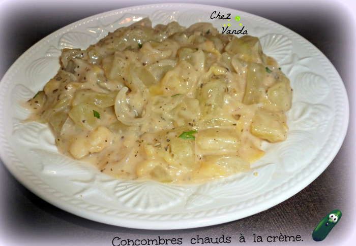 concombres chauds a la creme recette ww