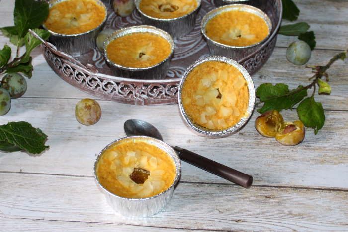 gateau flocons d'avoine et prunes recette ww
