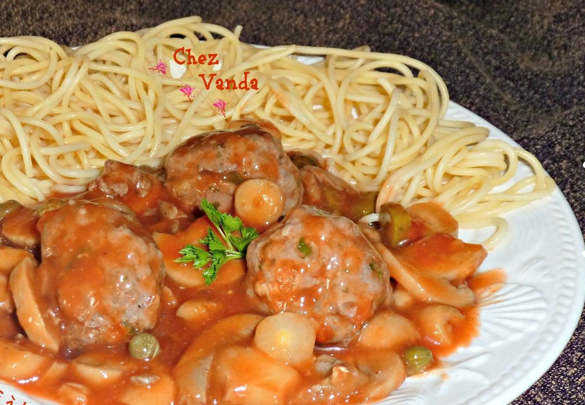recetet ww Fricadelles de boeuf à la sauce piquante