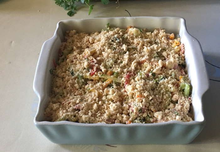 crumble de la jardiniere au bacon recette ww