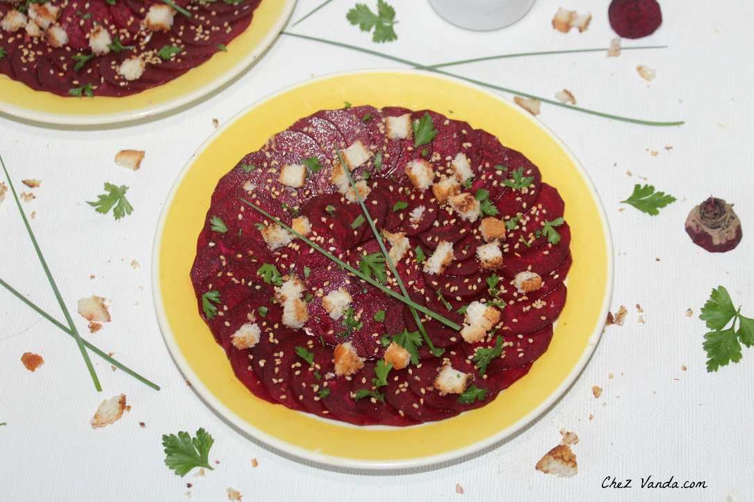  recette weight watchers  Carpaccio de betteraves 