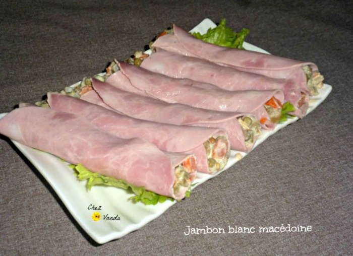 Roulés de jambon blanc à la macédoine recette ww
