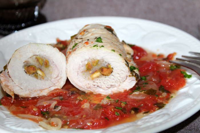 Roulades de dinde aux pistaches