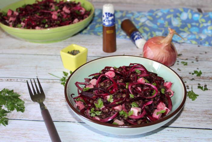 salade de lentilles betteraves et jambon recette weight watchers