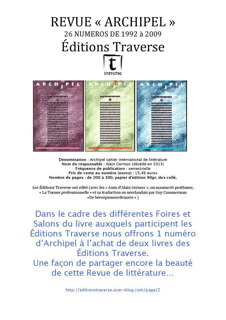 Editions Traverse/ Foire du Livre de Bruxelles 2017