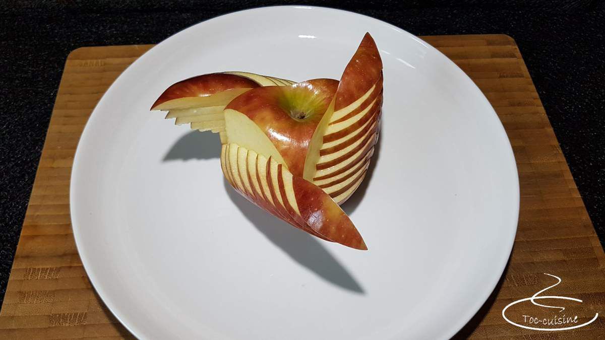 décoration avec une pomme - Toc-cuisine Vidéos