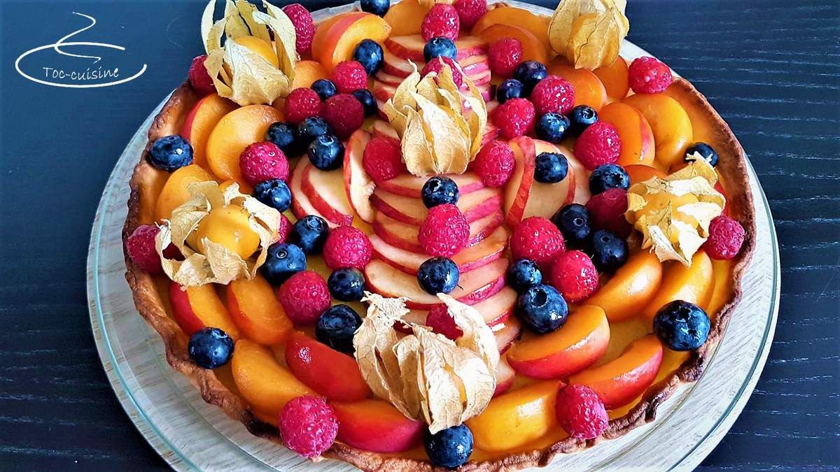 Tarte Aux Fruits Frais D Ete Et Aux Pommes Toc Cuisine Fr