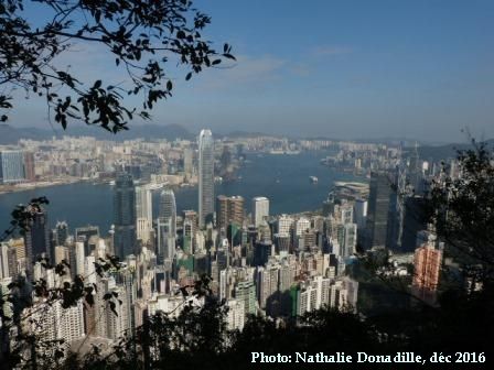 Photo: Nathalie Donadille, Hong Kong depuis le Peak, décembre 2016