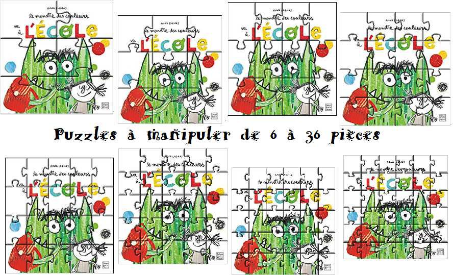 Le monstre des émotions va à l'école : Puzzles de couverture à