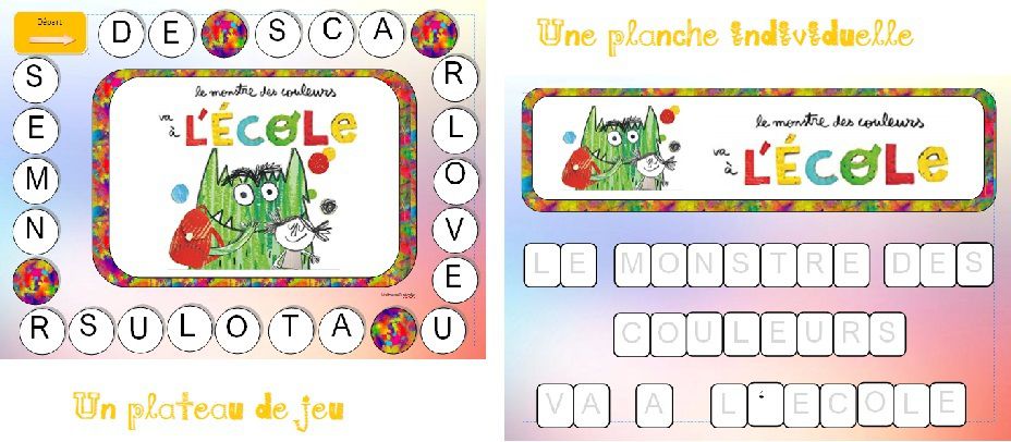 Jeu lecture autonome la couleur des émotions - maternelle GS - Le