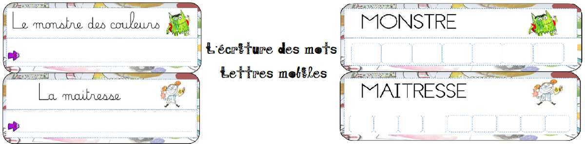 Ecriture et lettres mobiles - Mes tresses D Zécolles