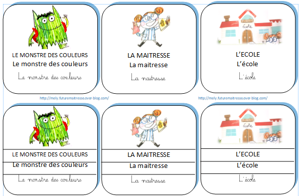 Les mois de l'année : Le monstre des couleurs va à l'école - Mes tresses D  Zécolles